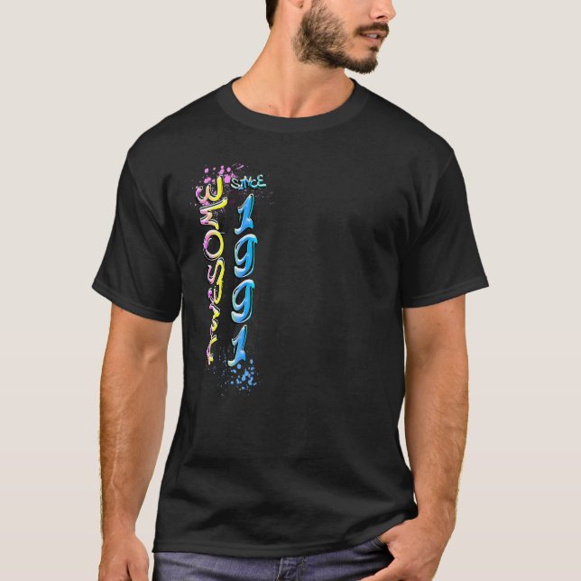 Fantastisk sedan 1991 Graffiti-motiv T Shirt (Framsida)