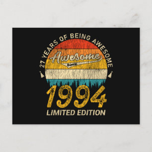 Fantastisk Sedan 1994 Limited Edition Födelsedagsp Vykort