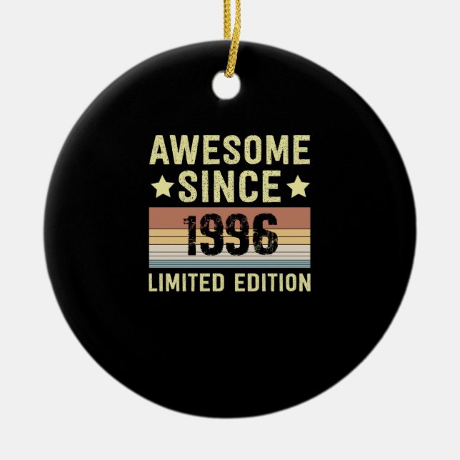 Fantastisk Sedan 1996 Födelsedag Julgransprydnad Keramik (Framsidan)