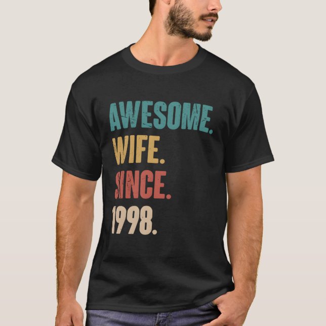Fantastisk sedan 1998 25:e året Bröllop T Shirt (Framsida)