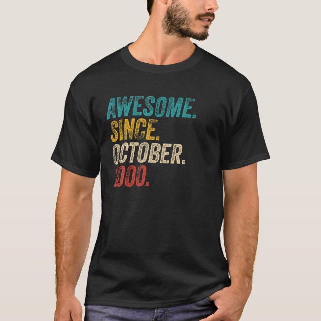 Fantastisk sedan 2000 21a Birthday Retro T Shirt (Framsida)
