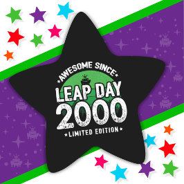 Fantastisk sedan 2000 års läderdag 29 födelsedag stjärnformat klistermärke