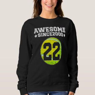 Fantastisk sedan 2000 Tennis 22:a födelsedagen 22 T Shirt