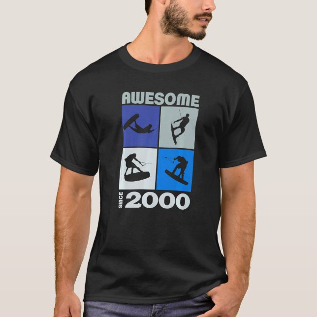 Fantastisk sedan 2000 wakeboard livsstil t shirt (Framsida)