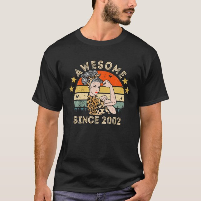 Fantastisk sedan 2002 Leopard 20:e födelsedagen Kv T Shirt (Framsida)