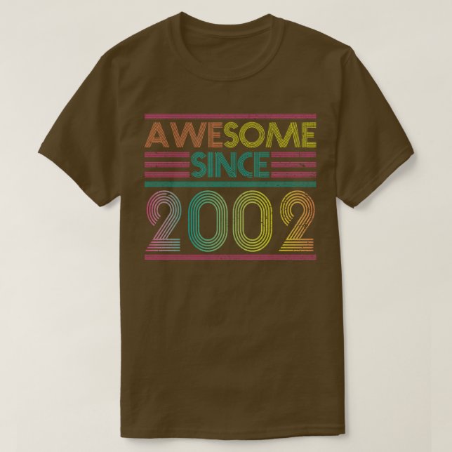 Fantastisk sedan 2002 Lustigt färgämne 2002 Födels T Shirt (Design framsida)