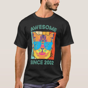 Fantastisk sedan 2002 Shirts Vintage Cat Design Bi T Shirt