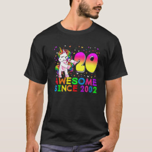 Fantastisk sedan 2002: Unicorn Flossing 20:e födel T Shirt