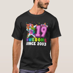 Fantastisk sedan 2003 Unicorn Dabbing 19:e födelse T Shirt