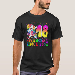Fantastisk sedan 2004 Unicorn Dabbing 18:e födelse T Shirt