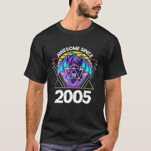 Fantastisk sedan 2005 Tabletop RPG Dragon D20 16Th T Shirt