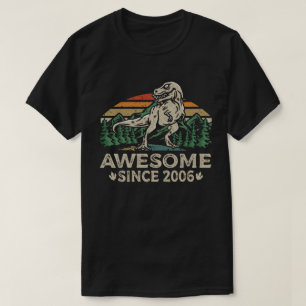 Fantastisk sedan 2006 Dinosaur 17 år 17:e födelsed T Shirt