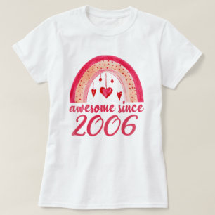 Fantastisk sedan 2006 Regnbåge 16:e födelsedagsgåv T Shirt