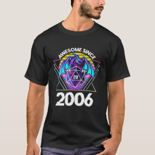 Fantastisk sedan 2006 Tabletop RPG Dragon D20 15Th T Shirt