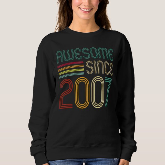 Fantastisk sedan 2007 15:e födelsedag Retro T Shirt (Framsida)