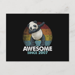 Fantastisk Sedan 2007 Dabbing Panda 13-årsdag Inbjudan Vykort