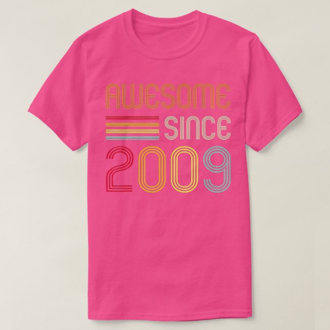 Fantastisk sedan 2009 13:e födelsedagen Retro T Shirt (Design framsida)