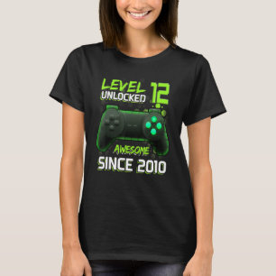 Fantastisk sedan 2010 i nivå 12 olåsta videospel C T Shirt
