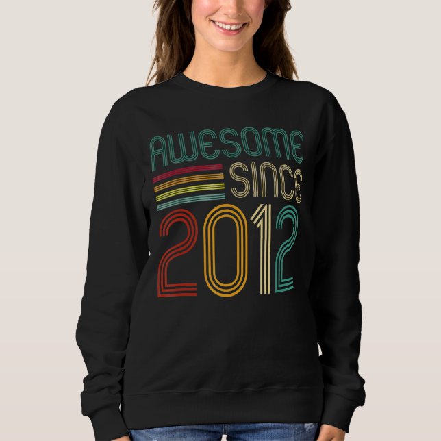 Fantastisk sedan 2012 10:e födelsedag Retro T Shirt (Framsida)
