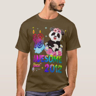 Fantastisk sedan 2012 10:e födelsedagen 10 år gamm t shirt