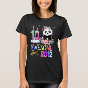 Fantastisk sedan 2012 10:e födelsedagen 10 år gamm t shirt