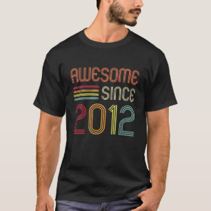 Fantastisk sedan 2012 10:e födelsedagen Retro T Shirt