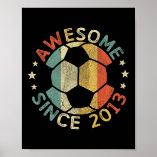Fantastisk Sedan 2013 13-årsdag 13 År Gammal Fotbo Poster