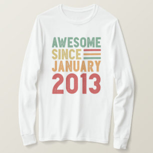 Fantastisk sedan 2013 Vintage Gift för tionde fö T Shirt