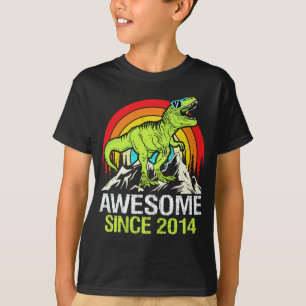 Fantastisk Sedan 2014 Dinosaurie 9 År 9-årsdag T Shirt