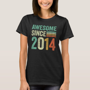 Fantastisk sedan 2014 Lycklig 9:e födelsedagen 9 å T Shirt