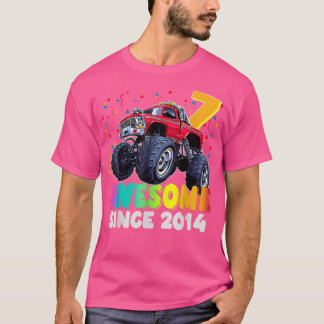 Fantastisk sedan 2015 7:e Birthday Boy Monster Las T Shirt