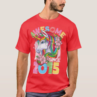 Fantastisk sedan 2015 7:e Birthday Girl 7 Years Un T Shirt