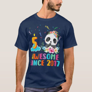 Fantastisk sedan 2017 5:e födelsedagen 5:e året ga t shirt