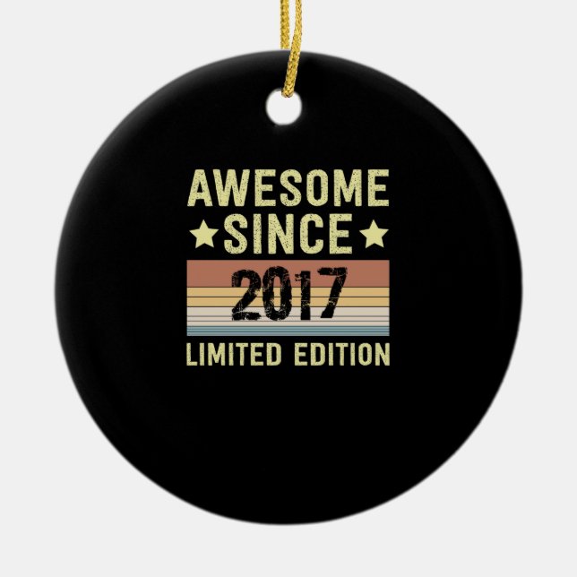 Fantastisk Sedan 2017 Födelsedag Julgransprydnad Keramik (Framsidan)