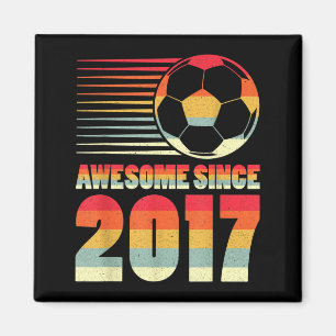 Fantastisk Sedan 2017 Fotboll Vintage Gåvor För Po Magnet