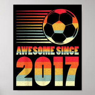 Fantastisk Sedan 2017 Fotboll Vintage Gåvor För Po Poster