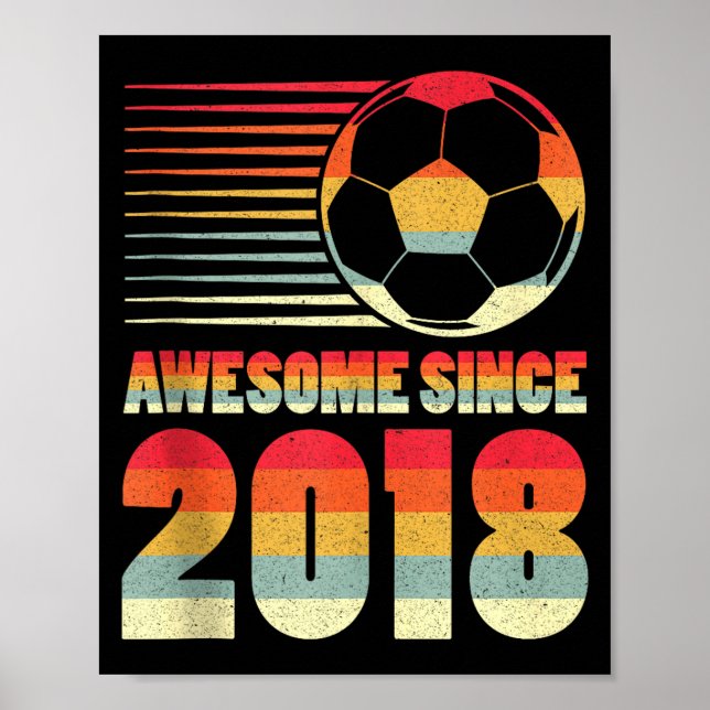 Fantastisk Sedan 2018 Fotboll 8-års Födelsedags Ta Poster (Framsidan)