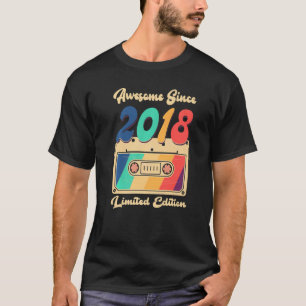 Fantastisk sedan 2018 Vintage Kassett 5:e födelsed T Shirt