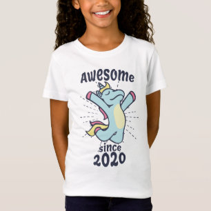Fantastisk Sedan 2020 - Barn Födelsedag Enhörning T Shirt