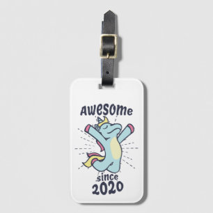 Fantastisk sedan 2020 - Barns födelsedag Unicorn Bagagebricka