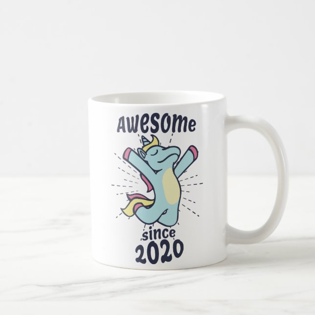 Fantastisk sedan 2020 - Barns födelsedag Unicorn Kaffemugg (Höger)