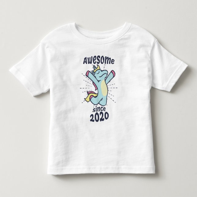 Fantastisk sedan 2020 - Barns födelsedag Unicorn T Shirt (Framsida)