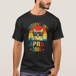 Fantastisk Sedan 22-årsdagen i April 2000 Katt T Shirt