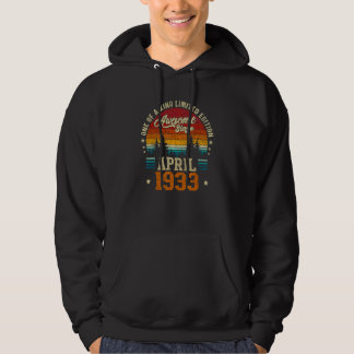 Fantastisk sedan april 1933 Vintage 89:e födelseda Hoodie