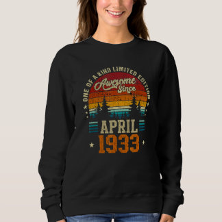 Fantastisk sedan april 1933 Vintage 89:e födelseda T Shirt
