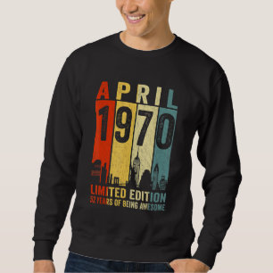 Fantastisk sedan april 1970: 52:a födelsedag Vinta Lång Ärmad Tröja