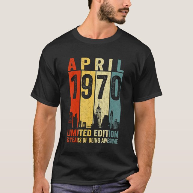 Fantastisk sedan april 1970: 52:a födelsedag Vinta T Shirt (Framsida)
