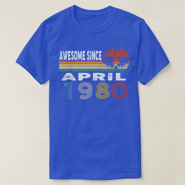 Fantastisk sedan april 1980 t shirt (Design framsida)