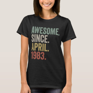 Fantastisk sedan april 1983 40 födelsedagar 40 år t shirt