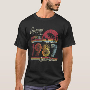 Fantastisk sedan april 1987 35 års 35e födelsedag t shirt